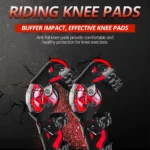 High-impact motorcycle knee pads with transparent shell, comfortable and breathable, all-season riding protection