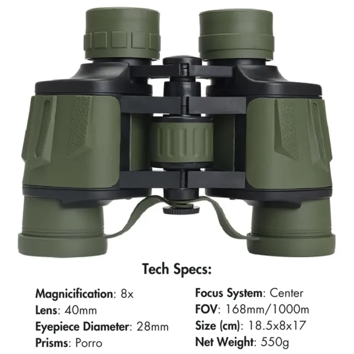 8x40 Porro Prism Binoculars - Image 4