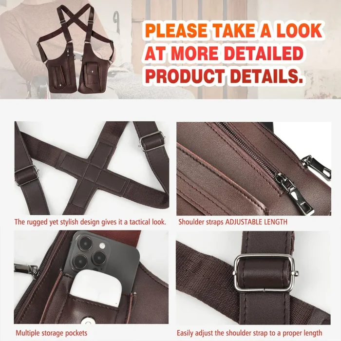 Tactical Concealed Carry Gun Holster Underarm Shoulder Bag - Image 5