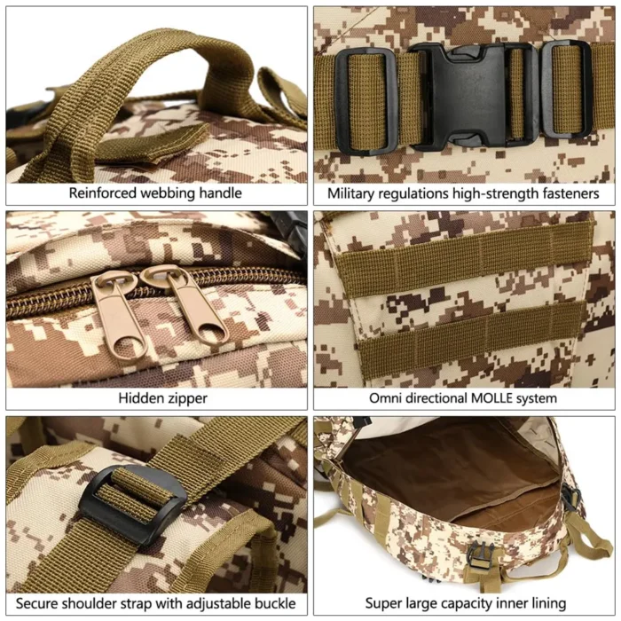 Large Combination Waterproof Tactical Backpack - Image 5